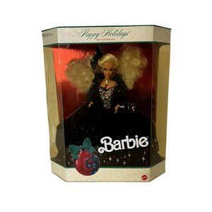 Vintage Barbie Doll Happy Holidays 1991 Special Edition Mattel #1871 NIB
